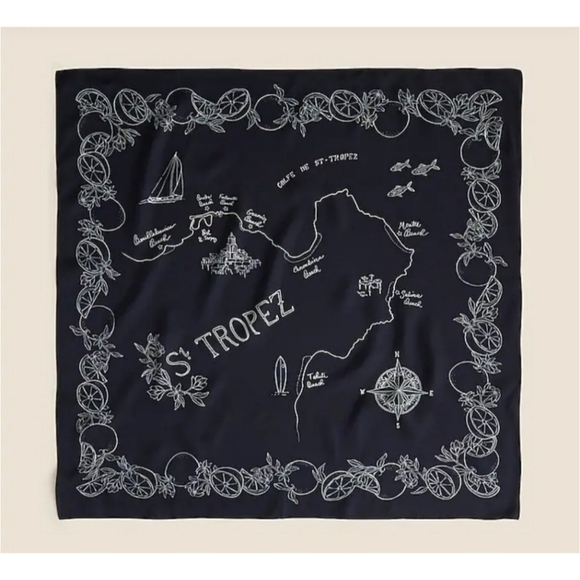 J. Crew Accessories - J. Crew Oversized Printed Silk Bandana